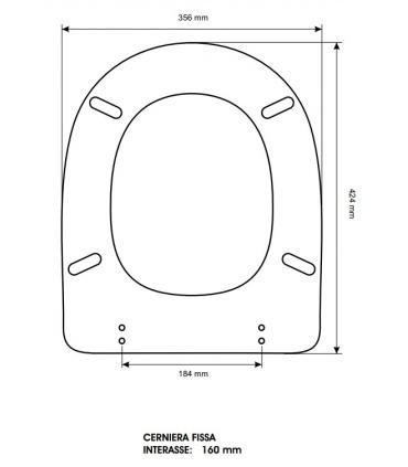 Sedile Colbam con cerniere cromo Duravit Object 621179.