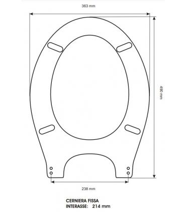 Toilet seat with normal closure Simas Synthesys