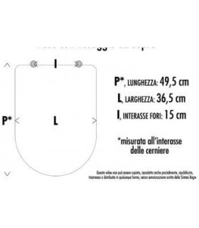 Sedile resina termoindurente per vaso, Pozzi Ginori Join art.04760000