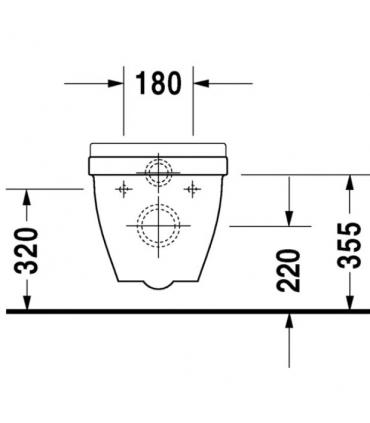 Vaso sospeso senza sedile, Duravit, serie Starck 3 art.2200090000