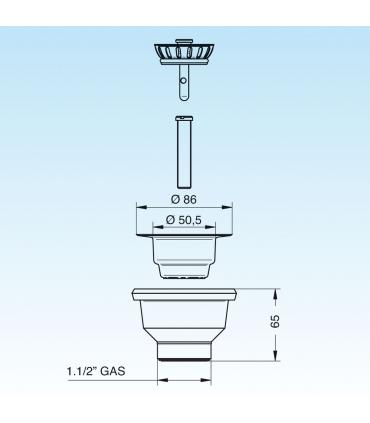 LIRA MINI BASKET WASTE FOR CERAMIC SINKS