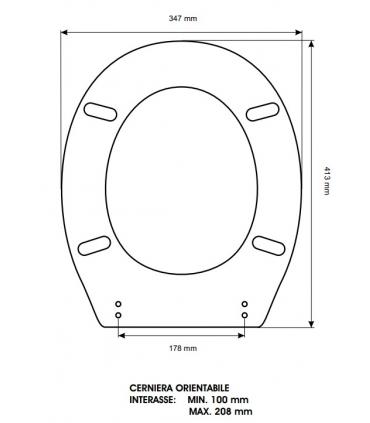Toilet seat with normal closure Roca Polo