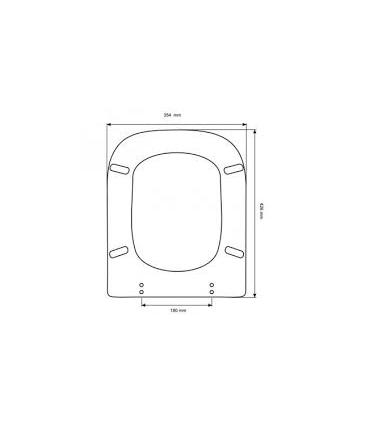 Sedile Colbam con cerniere cromo Simas Simeto 4212.