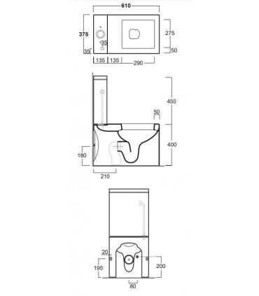 Cuvette monobloc, Simas collection Frozen