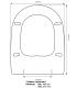 Toilet seat with normal closure Simas module