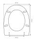Toilet seat with normal closure Cesame Equa