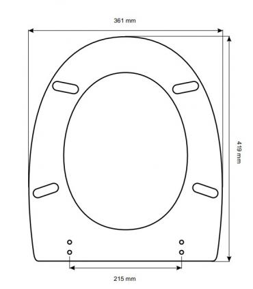 Sedile Colbam cerniere cromo Cesame Equa art1141.