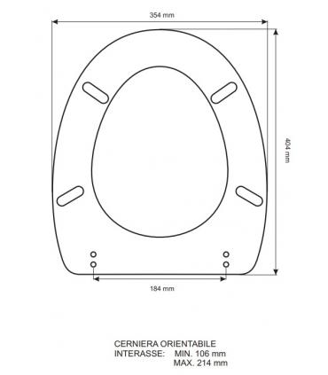 Toilet seat with normal closure ceramic Dolomite Novella