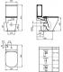 Low inlet cistern for toilet close-coupled Ideal standard Tonic 2