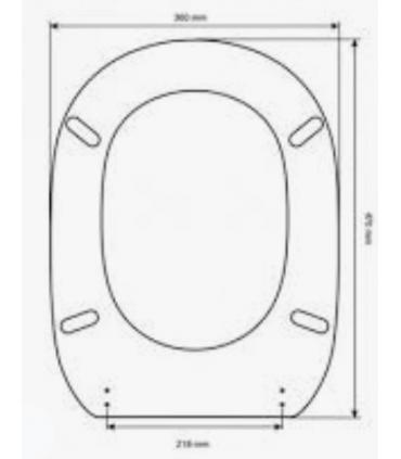 Toilet seat with normal closure Cesame Belle Epoque