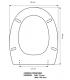 Toilet seat with normal closure Simas Deborah version 1