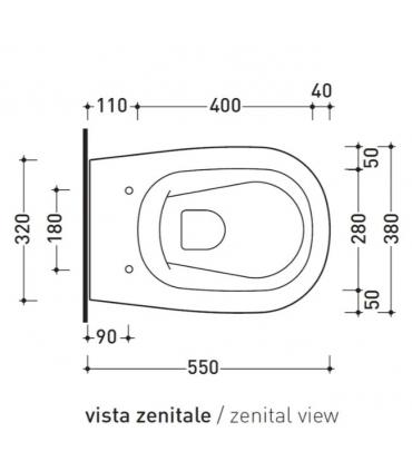 Wall hung toilet go clean 55x38 Flaminia IO 2.0