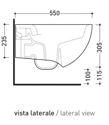 Cuvette suspendeux 55x38 Flaminia IO 2.0