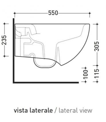 Wall hung toilet go clean 55x38 Flaminia IO 2.0