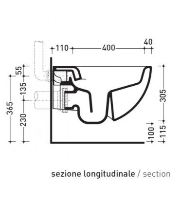 Wall hung toilet go clean 55x38 Flaminia IO 2.0