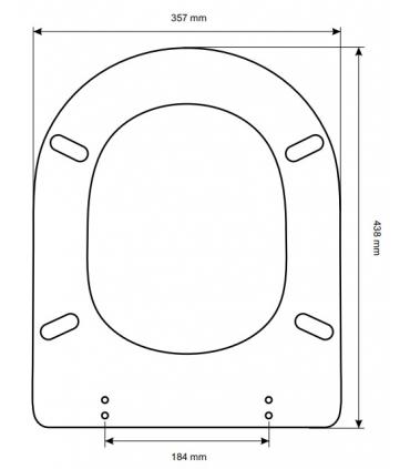 Toilet seat with normal closure Cesame Simbol