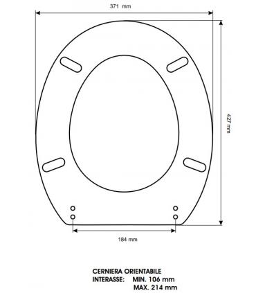 Toilet seat with normal closure Ideal Standard Oneline