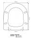 Sedile Colbam con cerniere cromo Simas Modulo monoblocco 42189BIS.