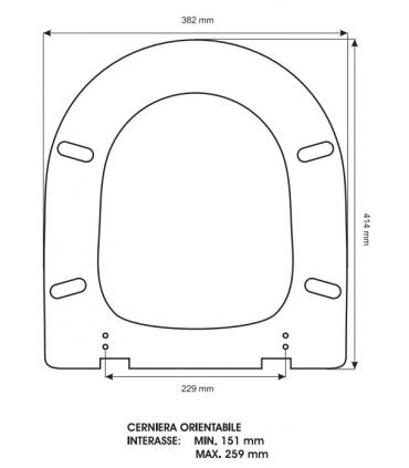 Abattant wc Simas modèle le monobloc