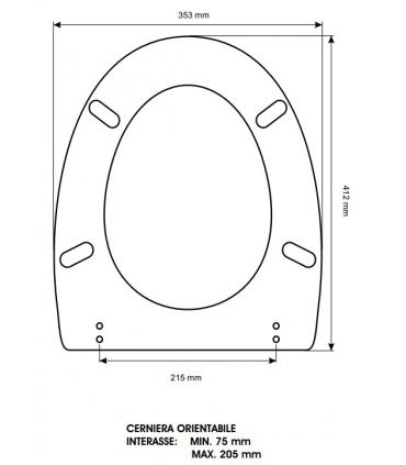 Abattant wc céramique Dolomite New pourla