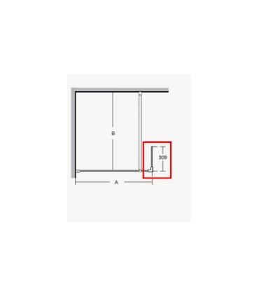 Fissetto 30cm walk-in shower box Ideal Standard Magnum W