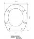 Toilet seat with normal closure Simas Lory