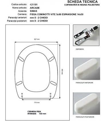 Abattant wc Simas Arcade