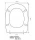 Sedile Colbam con cerniere cromo Pozzi Ginori Idea 36118.