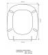 Sedile Colbam con cerniere cromo Ceramica Dolomite Fleo 141106.