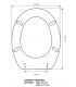 Toilet seat with normal closure ceramic Dolomite Tenax