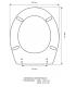 Sedile Colbam con cerniere cromo Ideal Standard Gemma 281210.