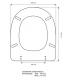 Sedile Colbam con cerniere cromo Pozzi Ginori Ydra 361179.
