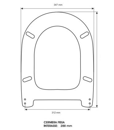 Toilet seat with normal closure Flaminia Valentine version 1