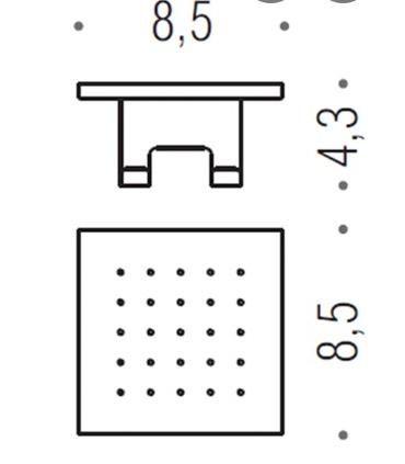 Shelf with hook for glass wiper, Colombo B9644 stainless steel