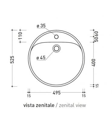 Lavabo da incasso Ceramica Flaminia serie Twin 5055