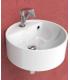 Wall hung washbasin, Flaminia, collection twin, ceramic white.