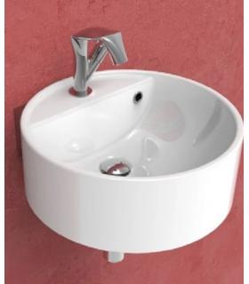 Lavabo sospeso, Flaminia, serie twin, in ceramica bianco.