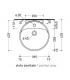 Lavabo sospeso Flaminia serie twin in ceramica bianco 5050/s