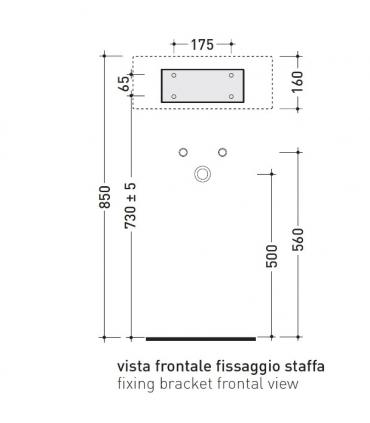 Lavabo sospeso Flaminia serie twin in ceramica bianco 5050/s
