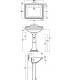 Simas arcade ar824 Washbasin 68cm prof.54cm wall hung with espalier.