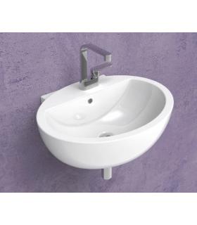 Flaminia, lavabo da appoggio/sospeso, dip art.Dp481, finitura bianco.