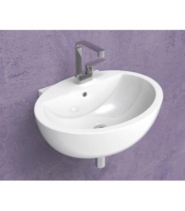 Flaminia, countertop/wall hung washbasin, dip Dp481, finishing white.