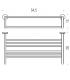 Towel holder for hotel 55cm Colombo Basic B27870CR, chrome