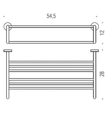 Porte-serviettes 55cm Colombo basesc B27870CR, chrome