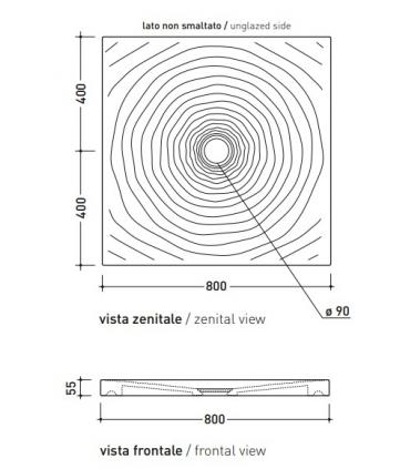 WATER DROP SHOWER TRAY 160X80 H.5,5