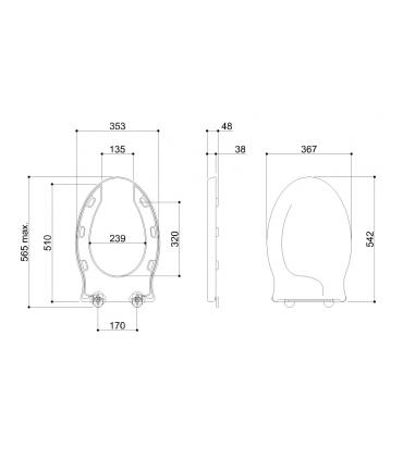 Sedile wc Ponte Giulio Rossari B41DEO40