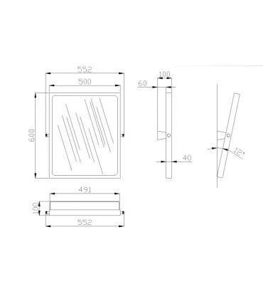 Miroir basculant Ponte Giulio Paint F41JPS25