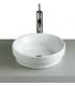 Washbasin round diameter Sanitana collection circland white ceramic.