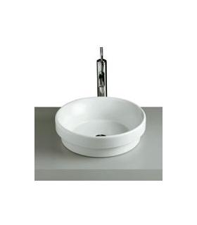 Washbasin round diameter Sanitana collection circland white ceramic.