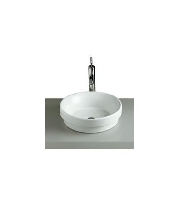 Washbasin round diameter Sanitana collection circland white ceramic.